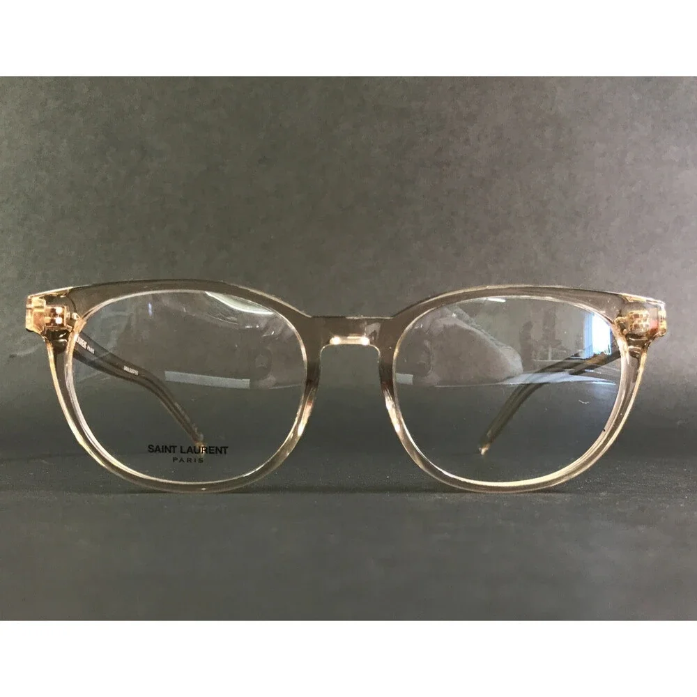 Saint Laurent Eyeglasses Frames SL M111 004 Transparent Beige Square 52-18-143